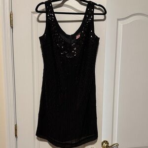 White House Black Market Black Sequin Mini Dress